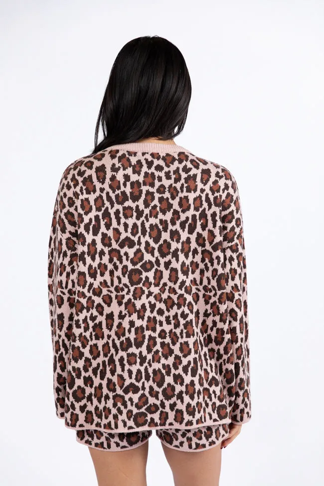 Sign Of The Times Leopard Striped Sweater Set