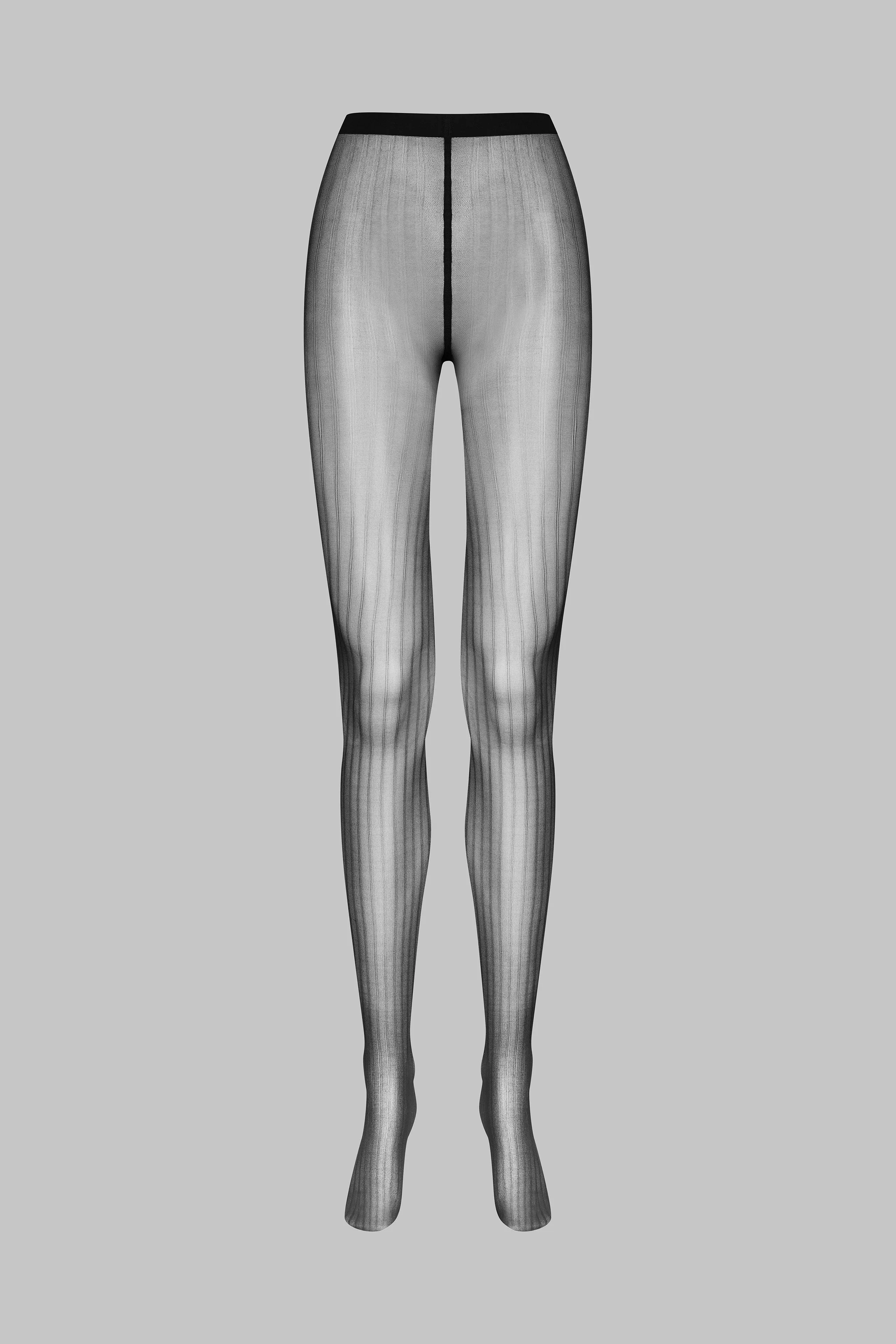 Striped illusion tights 30D - Les Coquetteries Maison Close