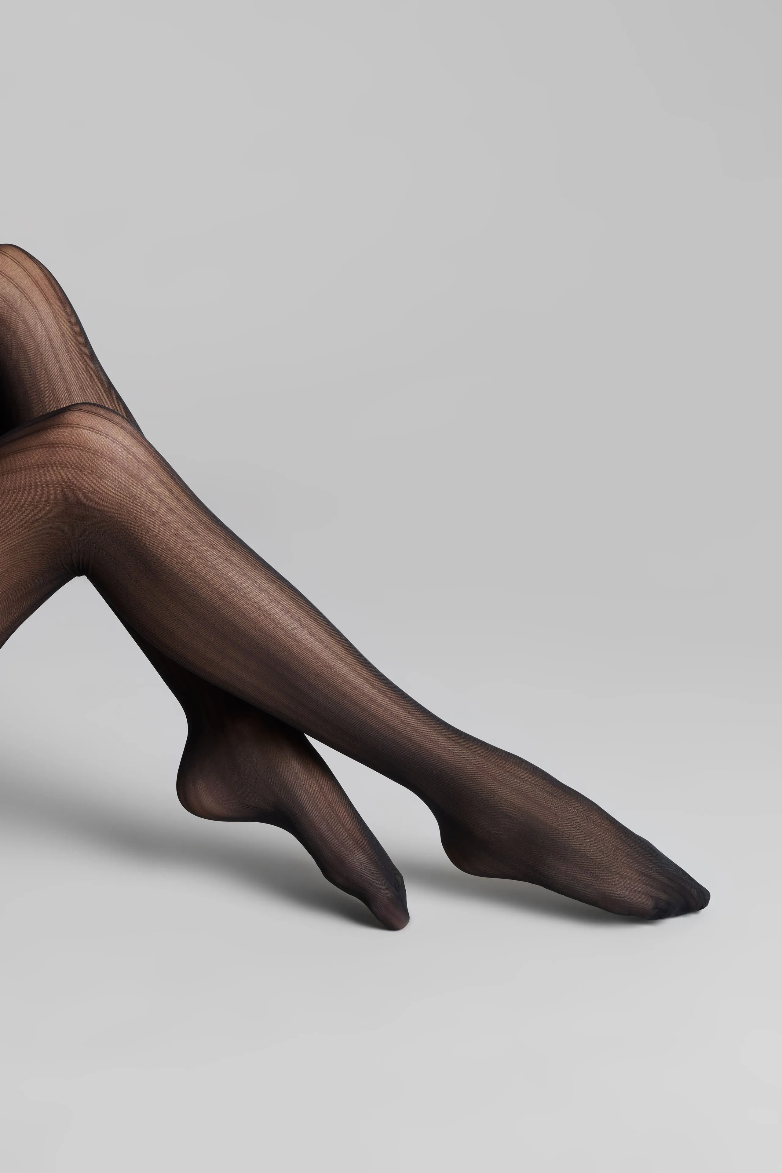 Striped illusion tights 30D - Les Coquetteries Maison Close