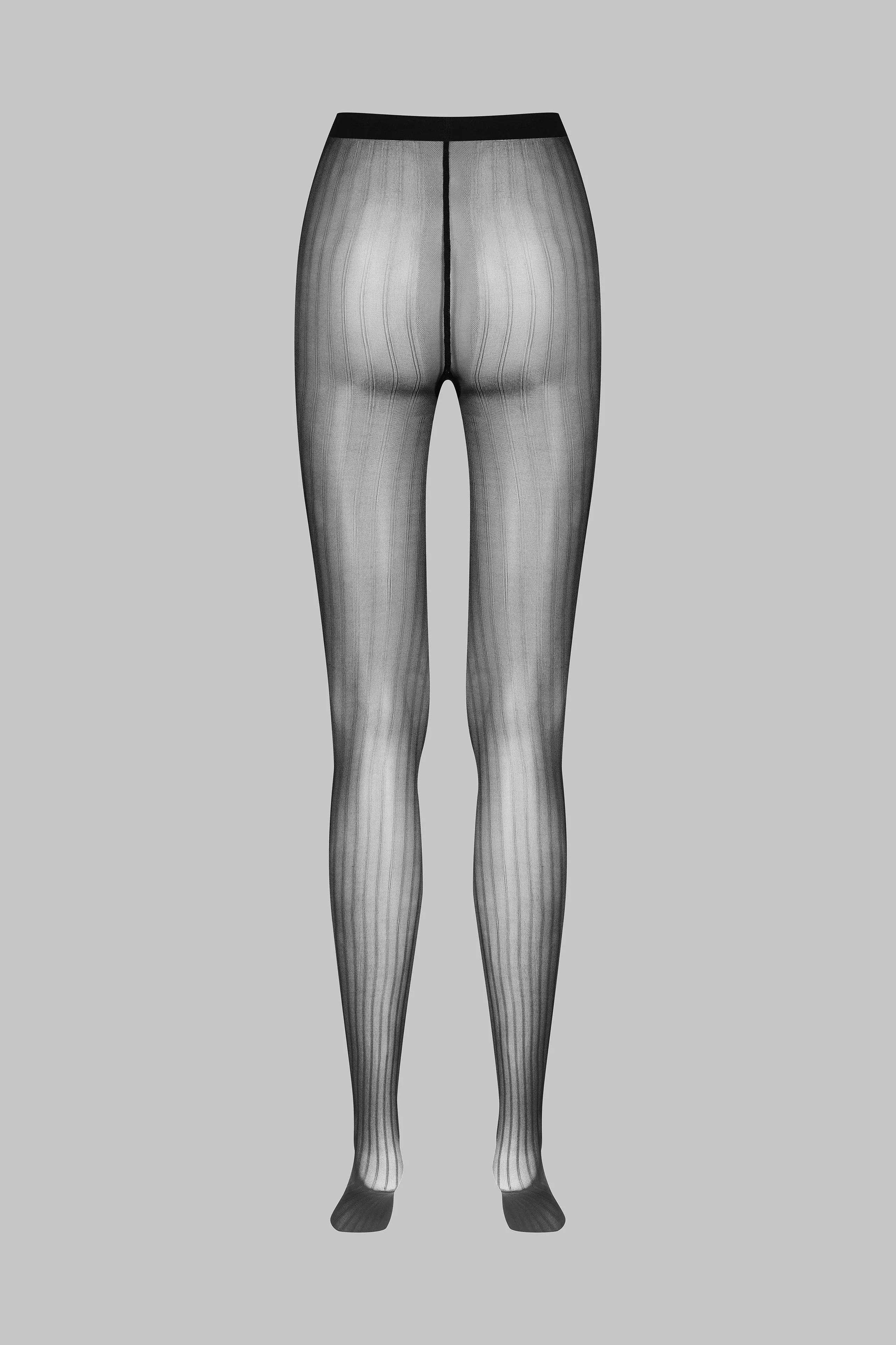 Striped illusion tights 30D - Les Coquetteries Maison Close