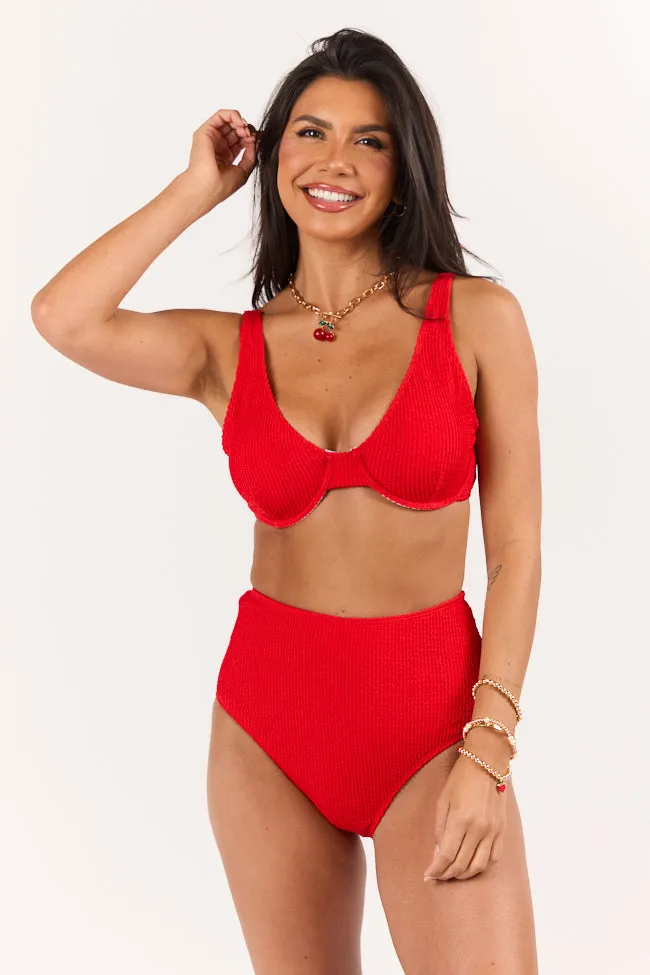 Summer Oasis High Waisted Bikini Bottoms PINK LILY