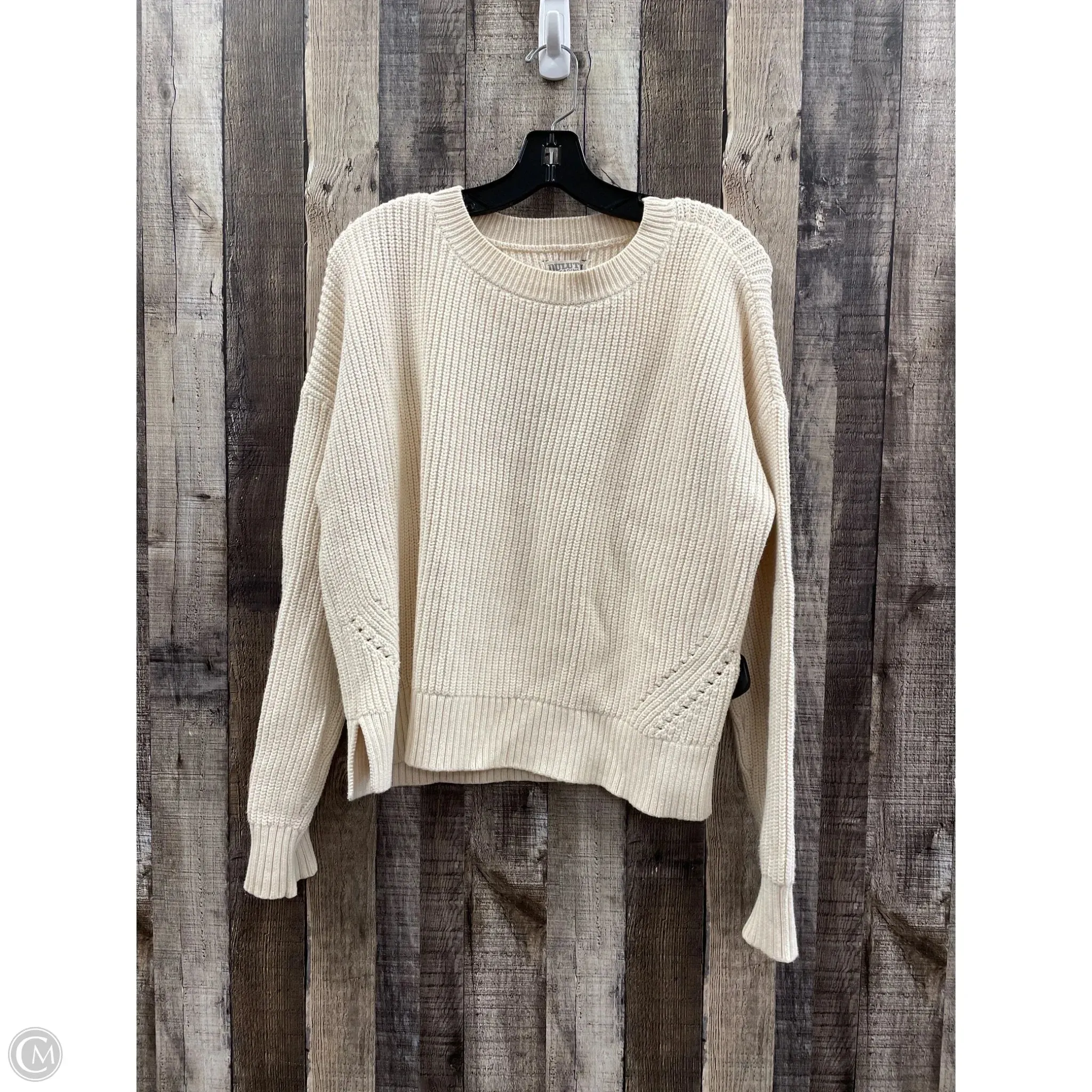Sweater By Duluth Trading In Cream, Size: M