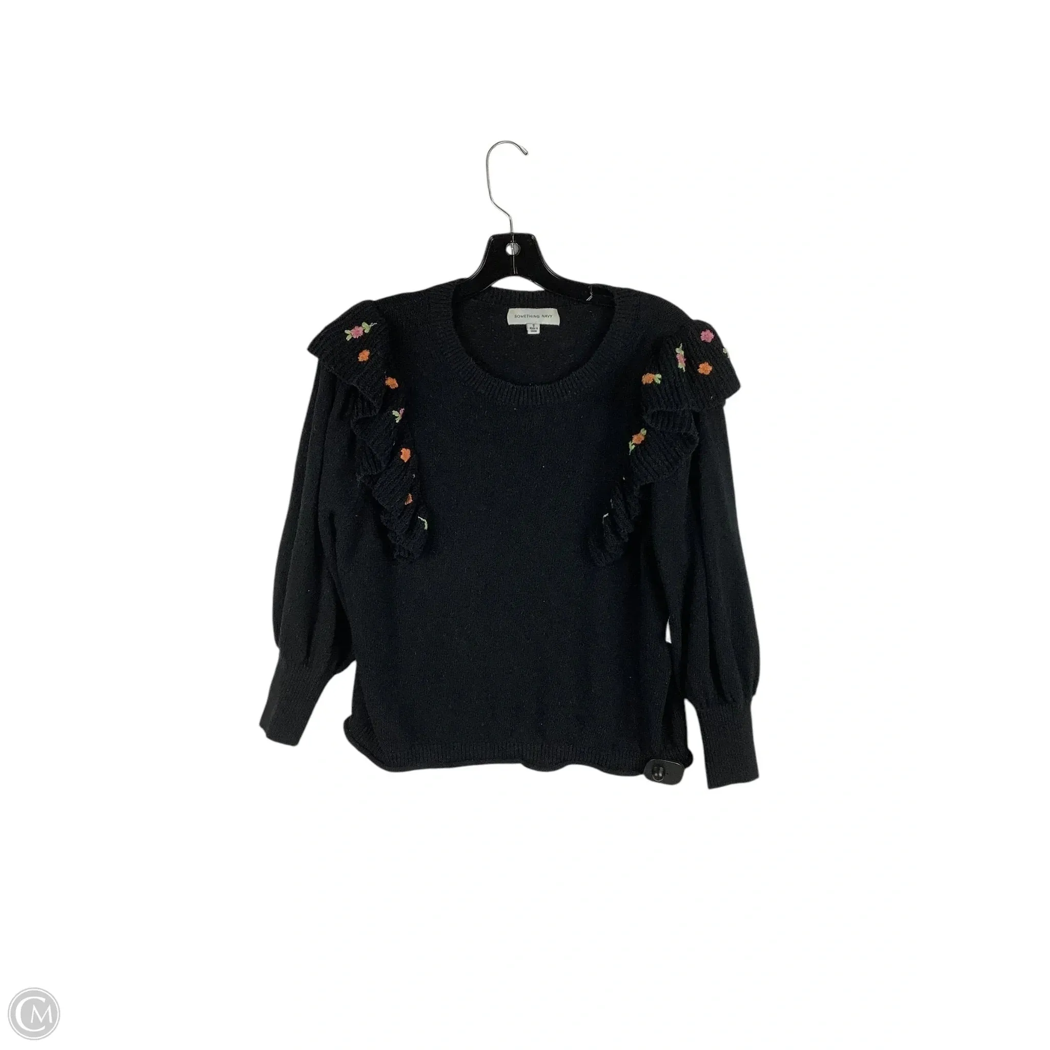 Sweater By Something Navy In Black, Size: S