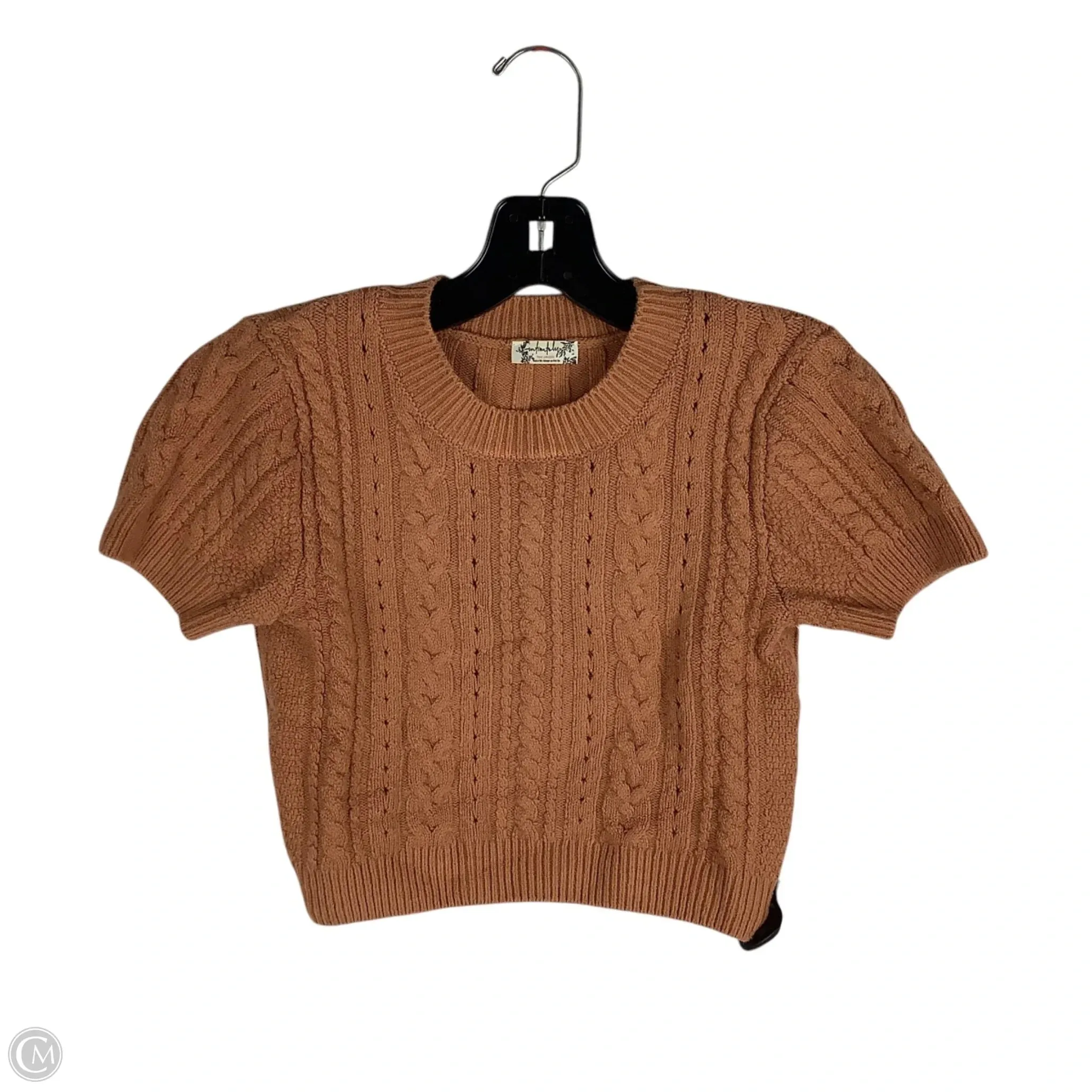 Sweater Short Sleeve By Free People In Orange, Size: S