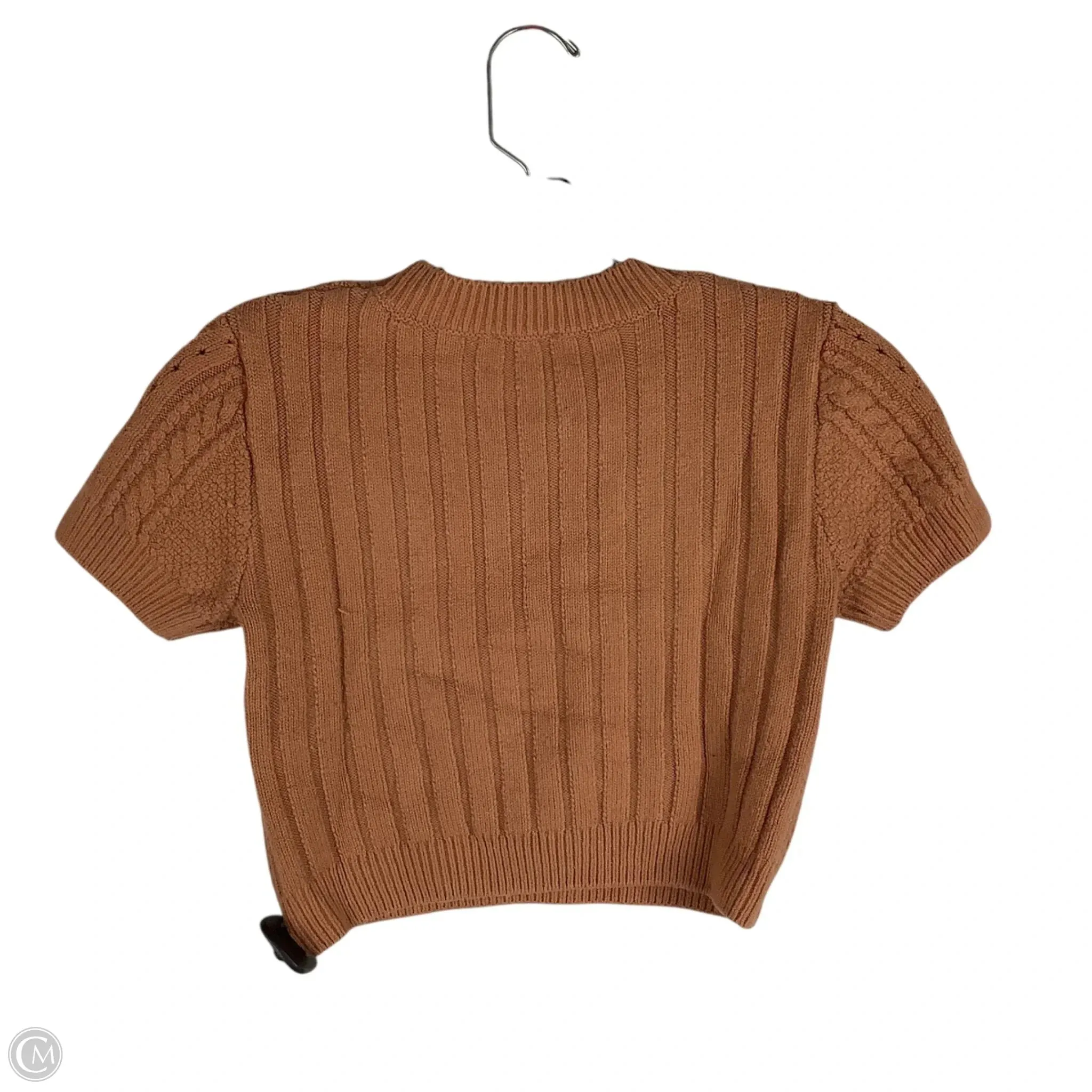 Sweater Short Sleeve By Free People In Orange, Size: S