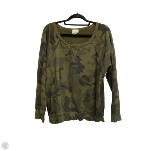 Sweatshirt Crewneck By Artistic Works By Lu In Camouflage Print, Size: Xl