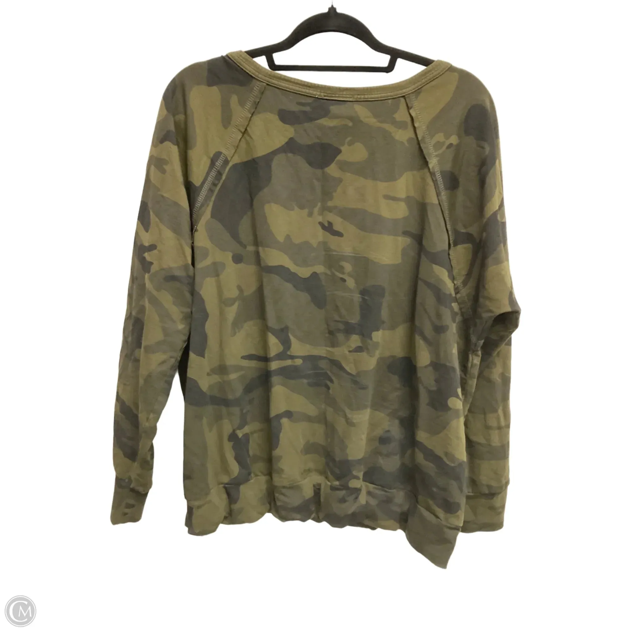 Sweatshirt Crewneck By Artistic Works By Lu In Camouflage Print, Size: Xl