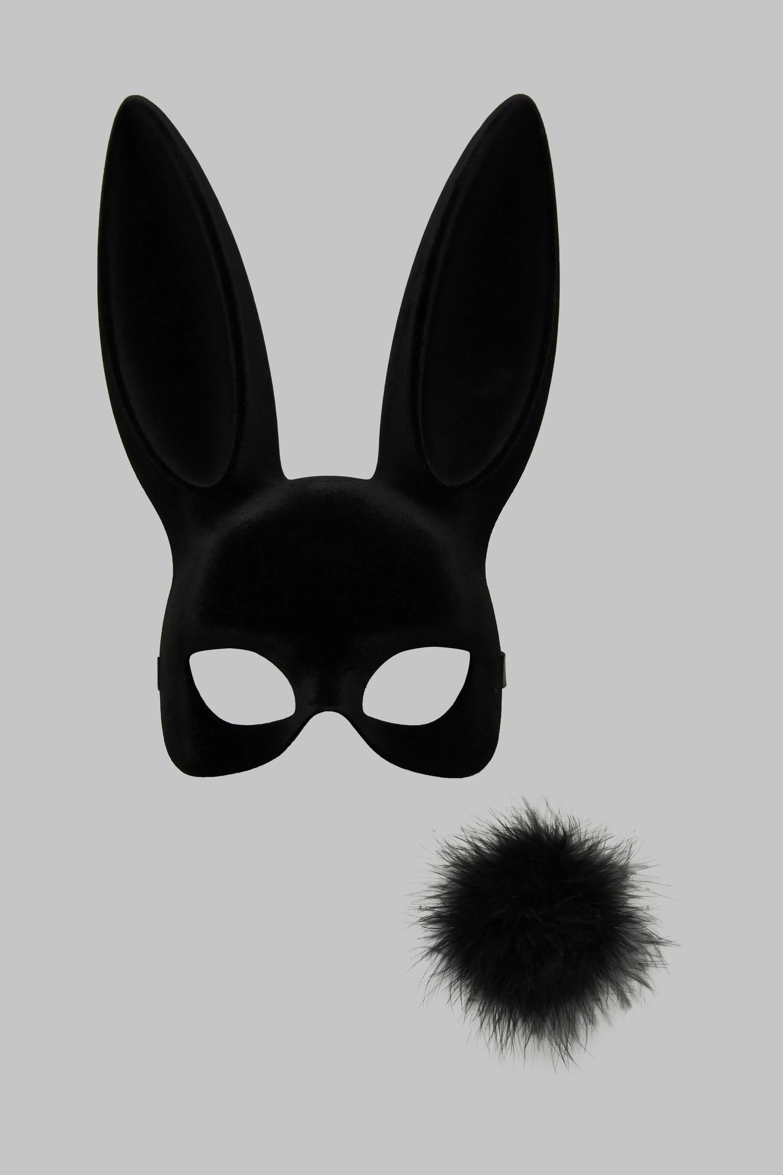 Velvet bunny mask with pompom - Les Ftiches Maison Close