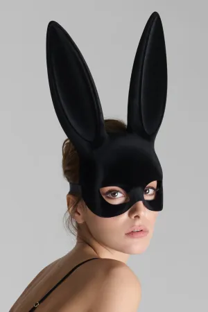 Velvet bunny mask with pompom - Les Ftiches Maison Close