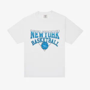 White Heavy New York Basketball Tee LOCAL HOOPS