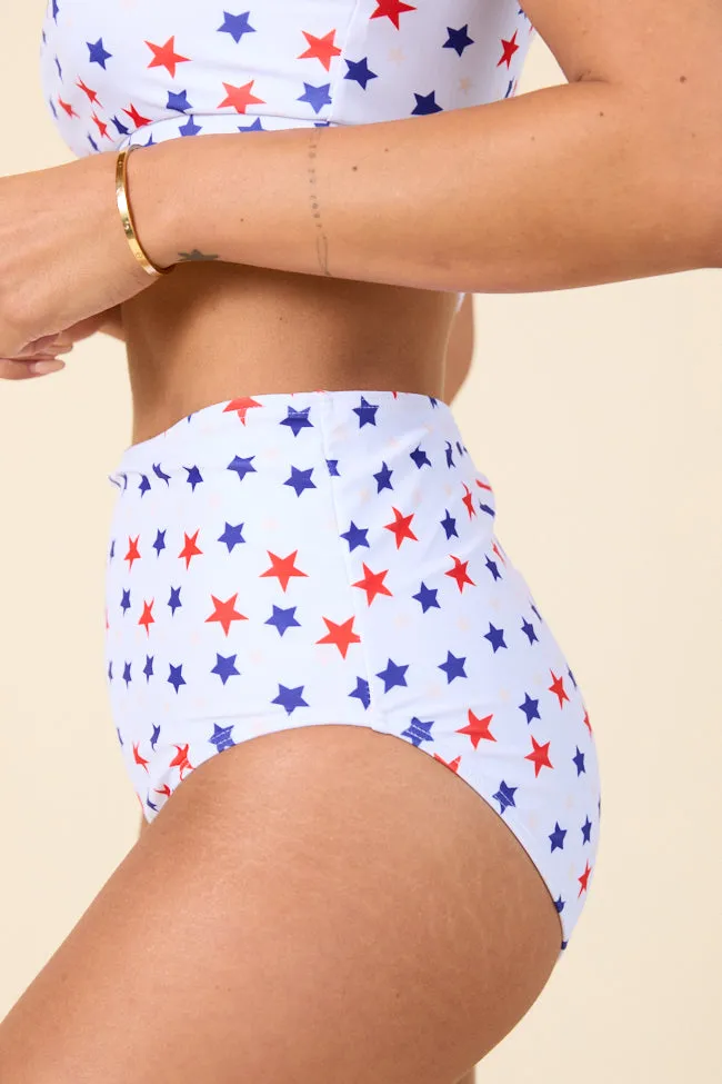 Wish Upon A Star High Waisted Bikini Bottoms PINK LILY
