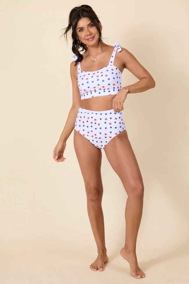 Wish Upon A Star High Waisted Bikini Bottoms PINK LILY
