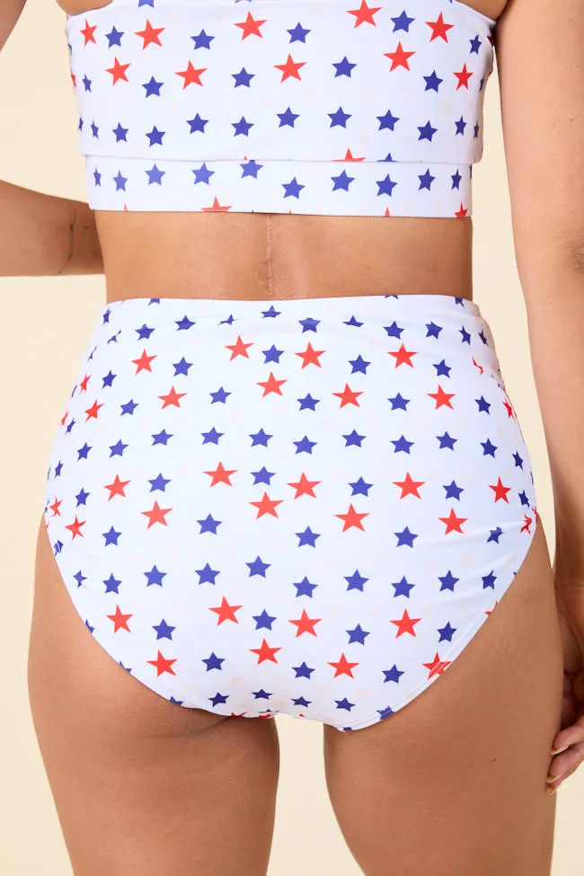 Wish Upon A Star High Waisted Bikini Bottoms PINK LILY