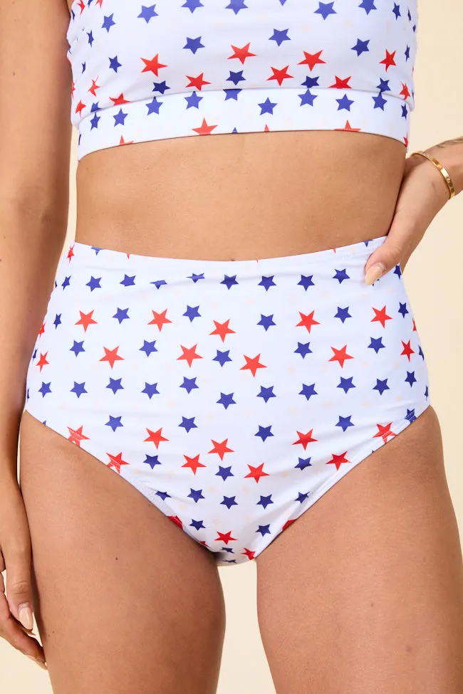 Wish Upon A Star High Waisted Bikini Bottoms PINK LILY